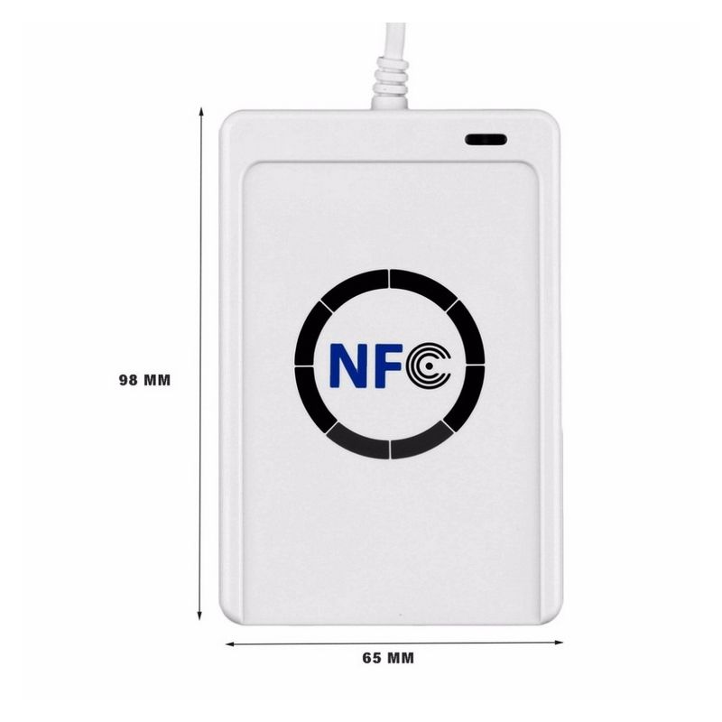 NFC Reader Writer, 13.56MHz Built In Antenna IC Card Reader 424kbps For  FeliCa NFC