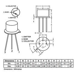 2N2219A Transistör Bjt TO-39 - NPN - Thumbnail