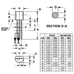 2N2222 Transistor BJT NPN TO-92 - Thumbnail