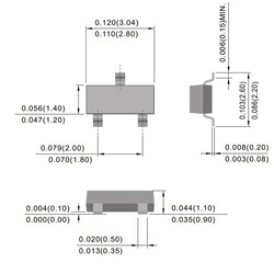 2N3906 (MMBT3906) Transistor PNP SMD SOT-23 - Thumbnail