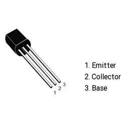 2SC1845 Tht Transistör To-92 NPN 50mA 120V - Thumbnail