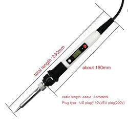 80W Adjustable Digital Pen Soldering Iron - Thumbnail