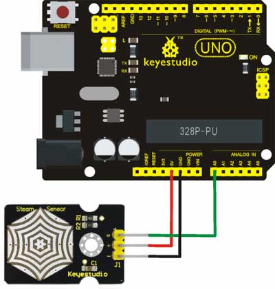Arduino Buhar Sensörü Örnek Bağlantı Şeması