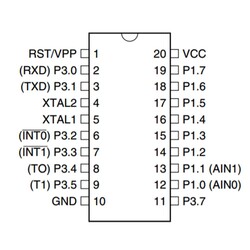 AT89C4051-24PU 8-Bit 24MHz Microcontroller DIP-20 - Thumbnail