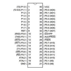 AT89C52-24PC 8-Bit 24MHz Mikrodenetleyici DIP-40 - Thumbnail