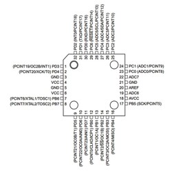 ATMEGA328PU-TH SMD 8-Bit 20MHz Microcontroller TQFP-32 - Thumbnail