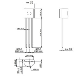 BC327-40TA Transistör Pnp Tht TO-92 50V, 800mA - Thumbnail