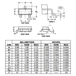 BC817 Transistör Smd Sot-23 NPN 0.8A 5V - Thumbnail