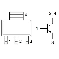 BCP54 SOT223 Smd Transistor - Thumbnail