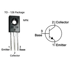 BD139 Transistor BJT NPN TO-126 - Thumbnail