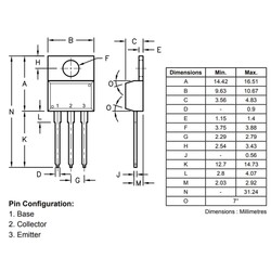 BD244C Transistör Bjt Pnp TO-220 - Thumbnail