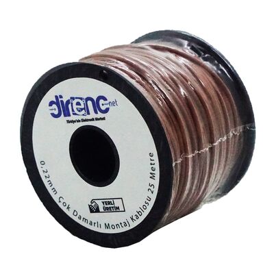 Çok Damarlı Montaj Kablosu 24AWG 25 Metre Kahverengi