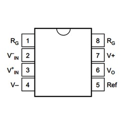 INA114AP 2.2mA 1Mhz Instrumentation Amplifier Integration DIP-8 - Thumbnail