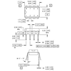 IR2106PBF Mosfet Sürücü Entegresi Dip-8 - Thumbnail