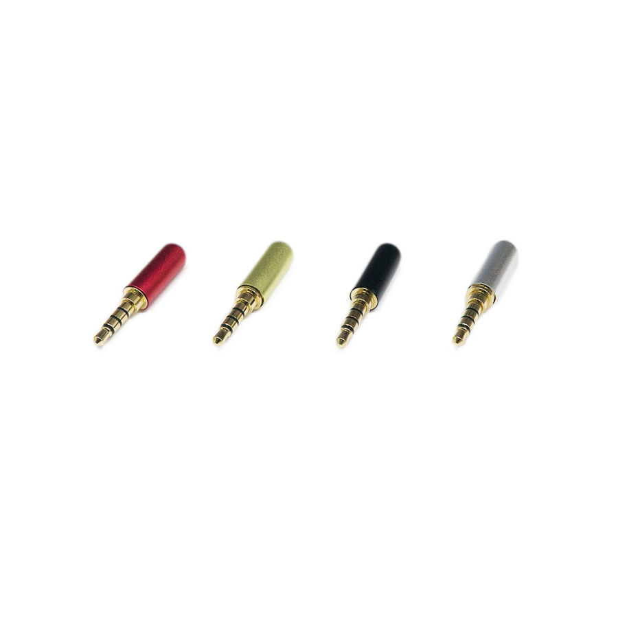  Kırmızı Stereo Jak Erkek - 3.5mm - 3 Boğumlu