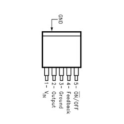 LM2596S-5.0/NOPB (SMD) 5V 3A SMD Voltaj Regülatörü TO263-5 - Thumbnail