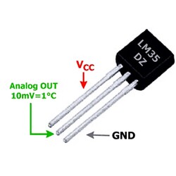 LM35DZ Precision Temperature Sensor Integrated TO-92 - Thumbnail