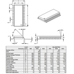 PIC16F723A I/SO SMD SOIC-28 8-Bit 20 MHz Mikrodenetleyici - Thumbnail