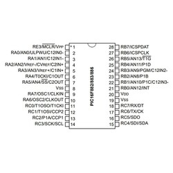 PIC16F883 I / SO SMD SOIC-28 8-Bit 20 MHz Microcontroller - Thumbnail