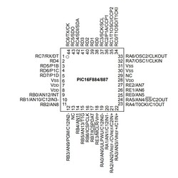 PIC16F887 I/PT SMD TQFP-44 8-Bit 20 MHz Mikrodenetleyici - Thumbnail