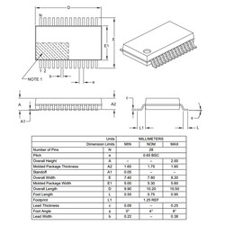 PIC18F25K80-I/SS 8-Bit 64MHz SMD Mikrodenetleyici SSOP28 - Thumbnail