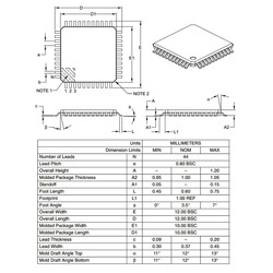 PIC18F4585 I/PT SMD 8-Bit 40MHz Mikrodenetleyici TQFP-44 - Thumbnail