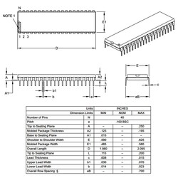 PIC18F45K22 I / P DIP-40 8-Bit 64MHz Microcontroller - Thumbnail