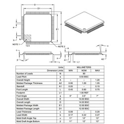 PIC18F8722 I/PT SMD TQFP-80 8-Bit 40MHz Mikrodenetleyici - Thumbnail