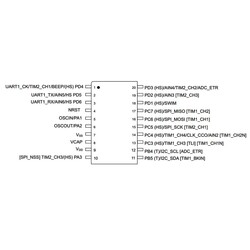 STM32F030F4P6TR Smd 32-Bit 48MHz Mikrodenetleyici Tssop-20 - Thumbnail