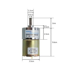 ZYTD520 12V DC 200RPM Geared Motor (37mm 6V-24V) - Thumbnail